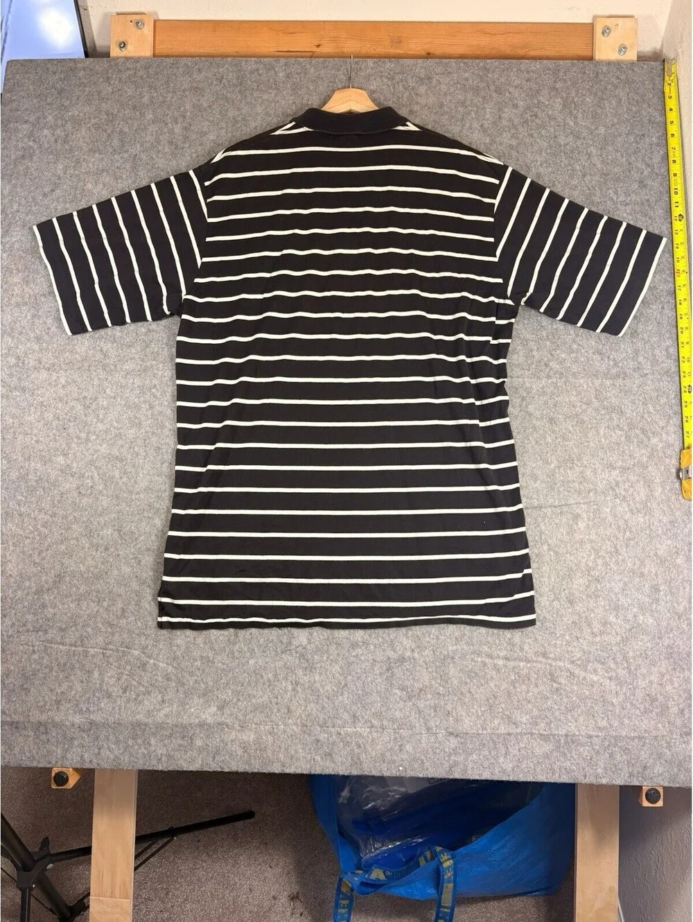 Vintage Ralph Lauren Polo Shirt Mens XL Black Striped Pony Golf 90s Y2K
